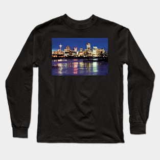 Calgary Skyline - Canada Long Sleeve T-Shirt